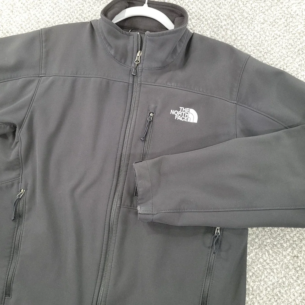 The North Face Apex Bionic Softshell Jacket Mens Medium Black Full Zip Windproof